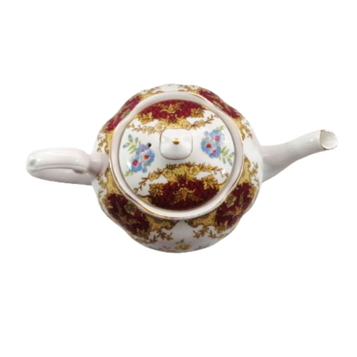 Tuscan Burgundy `Provence` Teapot Tea Pot- High Tea at Home