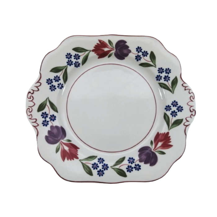 Adams Ironstone Pottery Large Eared Cake Plate
