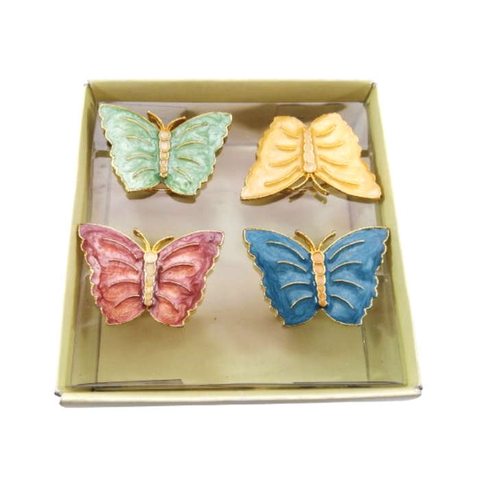 Lenox Butterfly Meadow Metal Enameled Napkin Rings