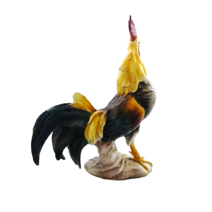 Large Colorful Ceramic Rooster Figure Statue