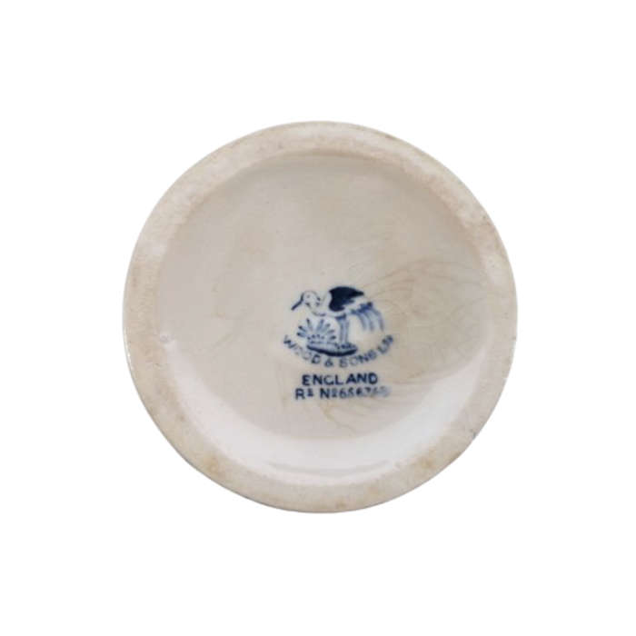 Wood & Sons Yuan Lidded Jam or Sugar Pot Blue and White Birds