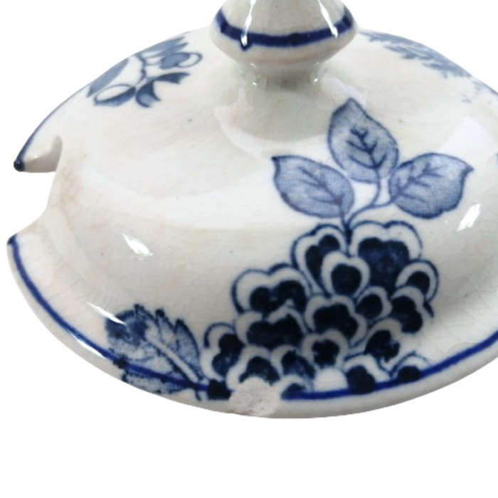Wood & Sons Yuan Lidded Jam or Sugar Pot Blue and White Birds