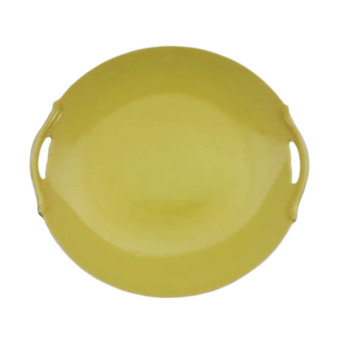 Art Deco Fine Bone China Yellow Art Deco Large Cake Plate