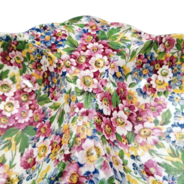 James Kent Apple Blossom chintz all Over Floral Oval Dish