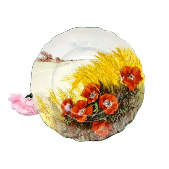 Royal Doulton Plate Poppies In A Cornfield Hand Painted D6312