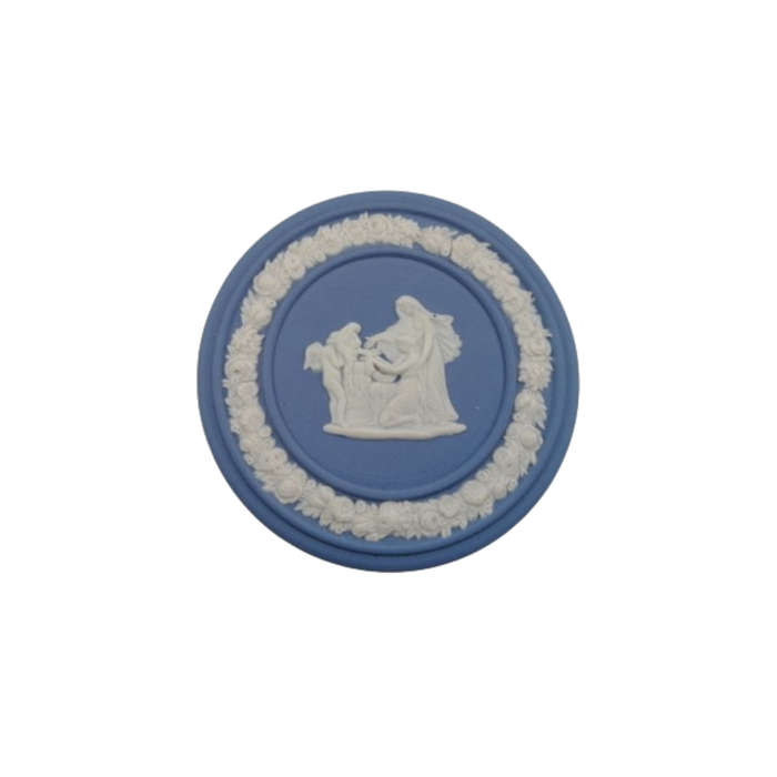 Wedgwood Jasper Blue Round Trinket Dish with Lid