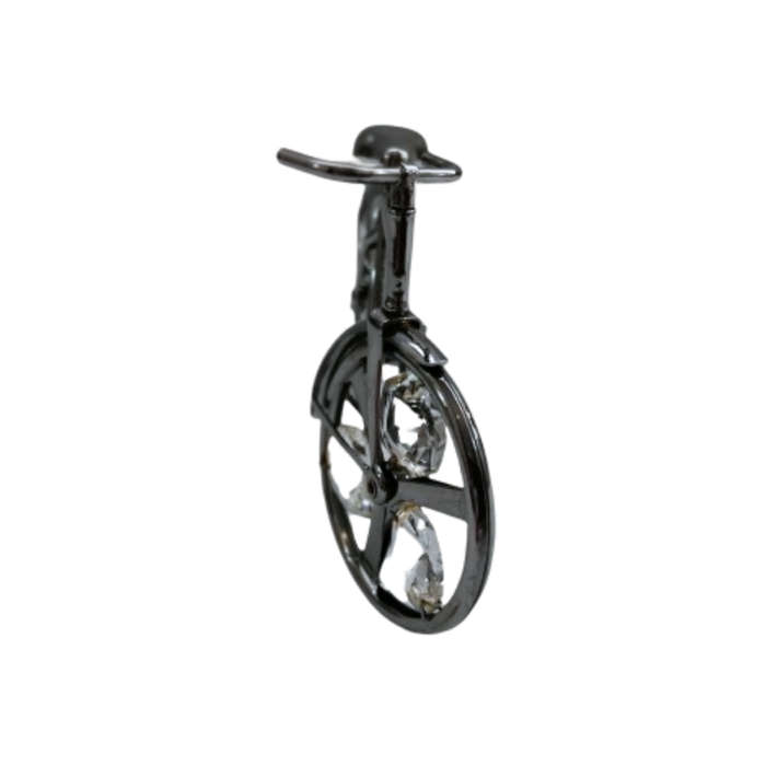 CRYSTOCRAFT Ornament, Bike with Clear Bohemian Crystals