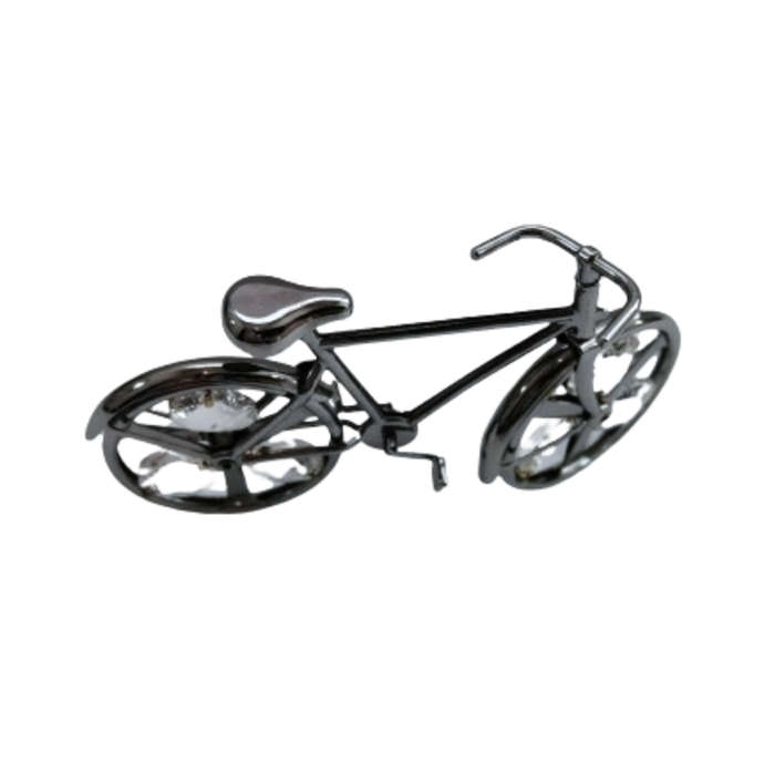 CRYSTOCRAFT Ornament, Bike with Clear Bohemian Crystals
