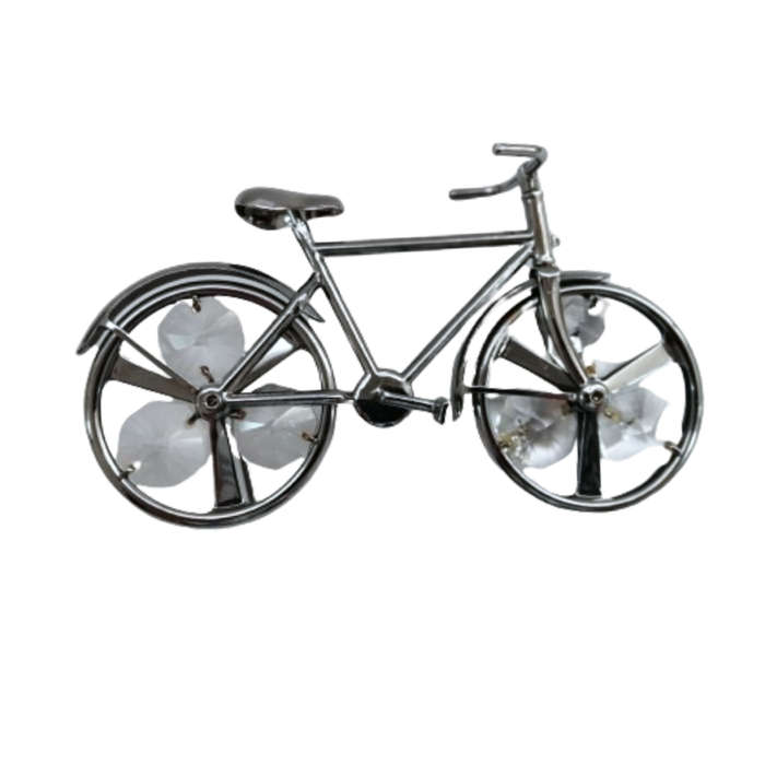 CRYSTOCRAFT Ornament, Bike with Clear Bohemian Crystals
