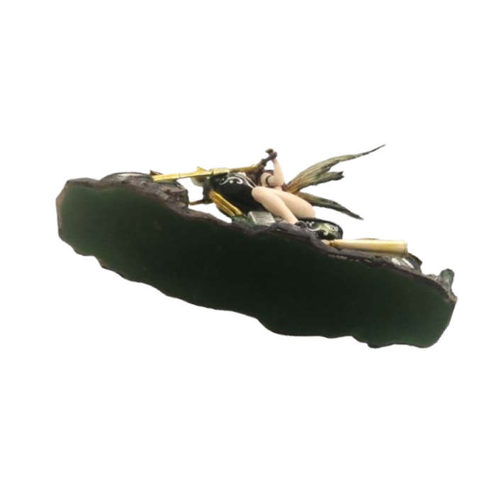 StealStreet SS-G-91649 Huge Green & Orange Winged Sexy Spring Fairy on Motorcycle Figurine