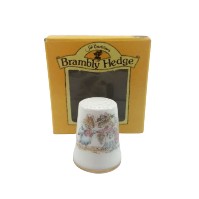 Royal Doulton Brambly Hedge China Thimble, The Wedding, Boxed
