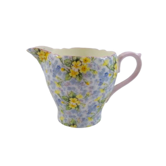 Shelley English Bone China English Creamer Milk Jug in the `Primrose Chintz`