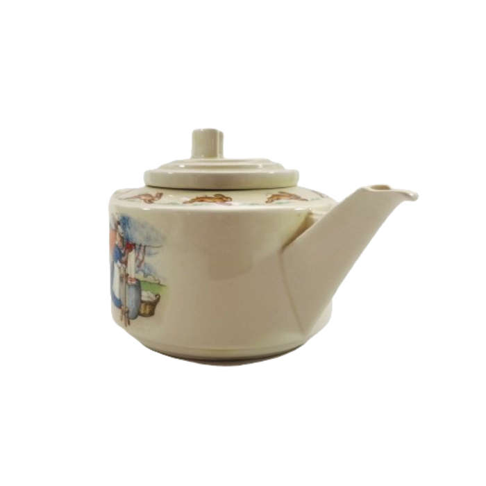 Royal Doulton Bunnykins Casino Shape Tea Pot 1937-1953 Signed