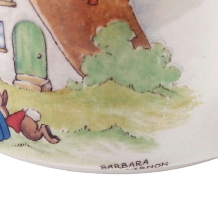 Royal Doulton Bunnykins Casino Shape Tea Pot 1937-1953 Signed
