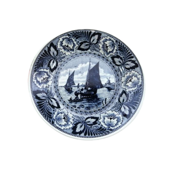 Holland Delft Bosh Decorative Wall Plate Sailing Ships