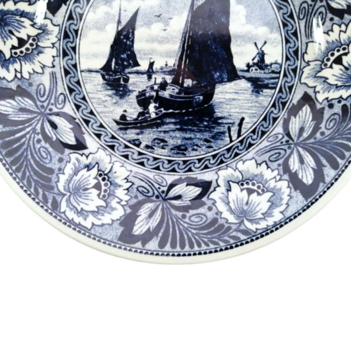 Holland Delft Bosh Decorative Wall Plate Sailing Ships