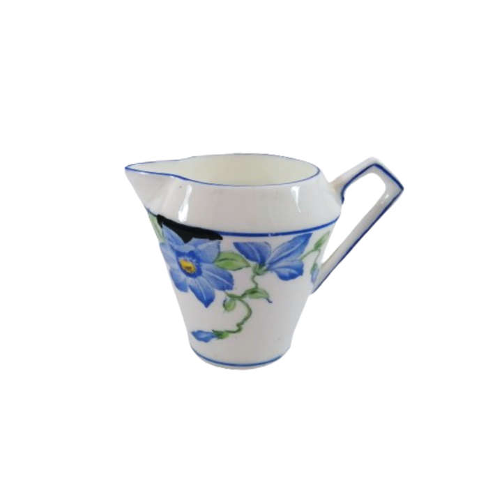Art Deco Gladstone Blue Flower Milk Jug Creamer