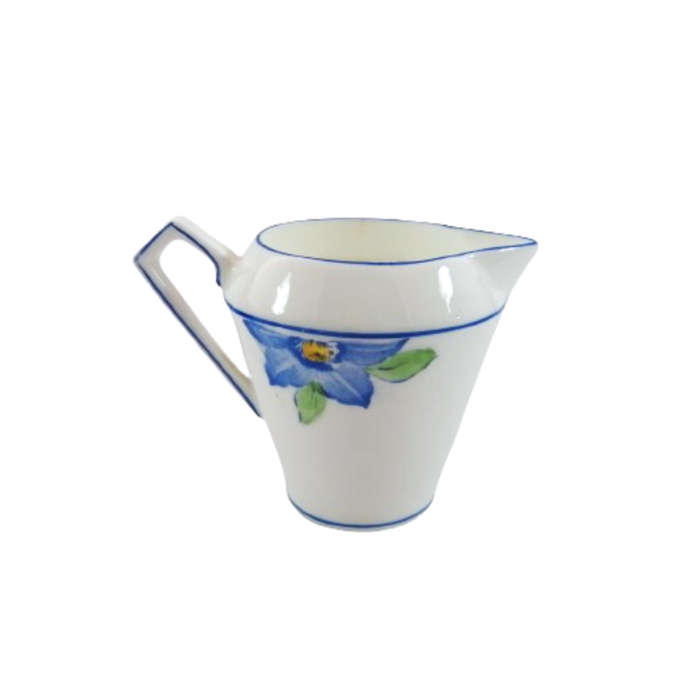 Art Deco Gladstone Blue Flower Milk Jug Creamer