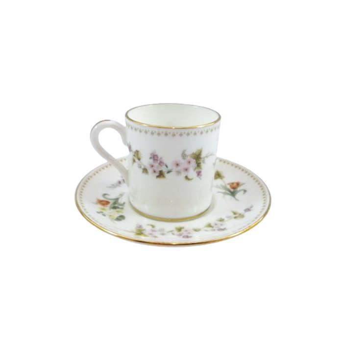 Wedgwood Mirabelle R4537 Coffee Cup and saucer demitasses