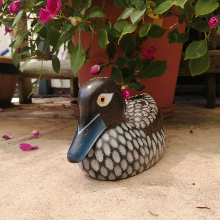 Wooden Hand carved Duck Swimming