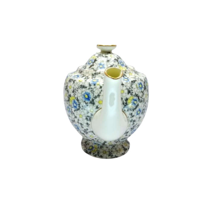 Royal Doulton bone china Blue and Yellow Art Deco Daisy Chintz  Teapot