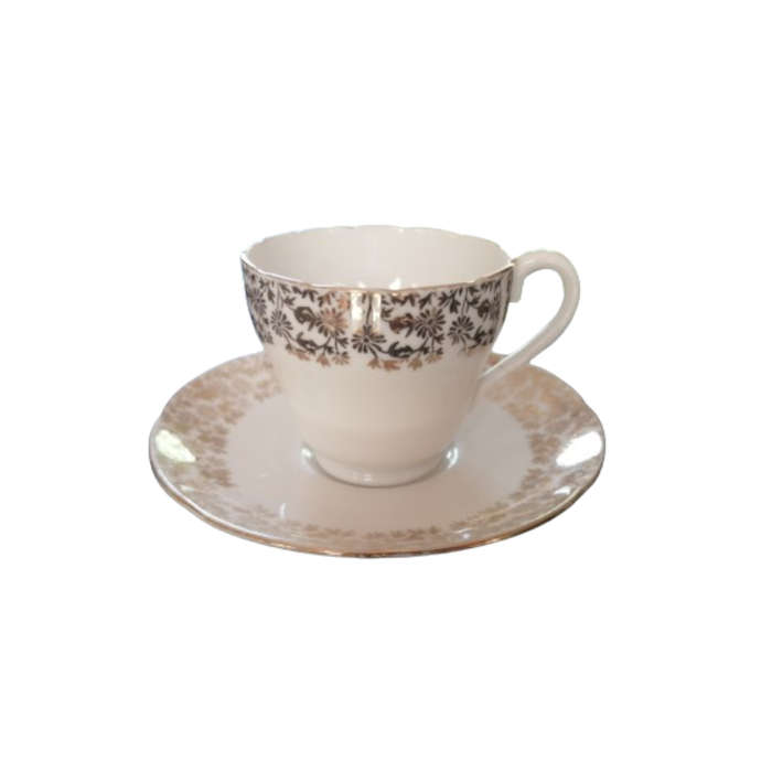 Adderley 4429 White with Gold Duo