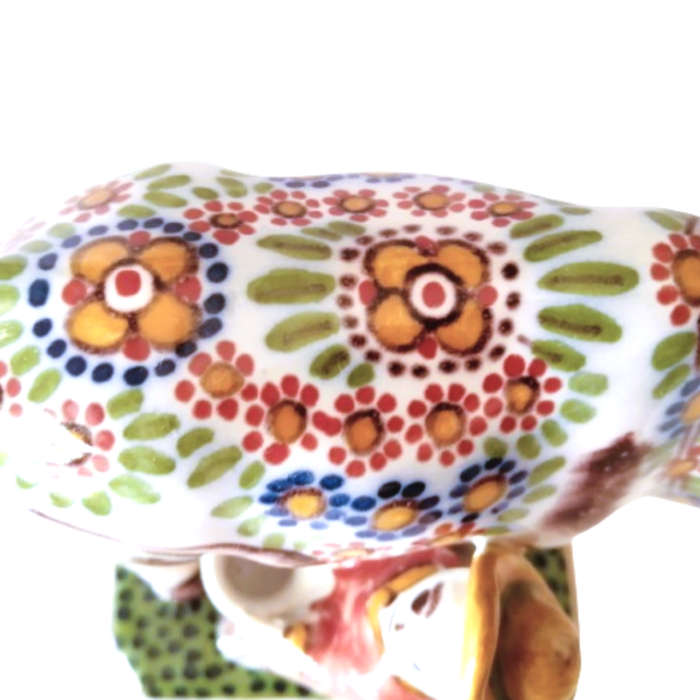 Delft Makkuer Large Hand Painted Porcelain Cow Bull c1960