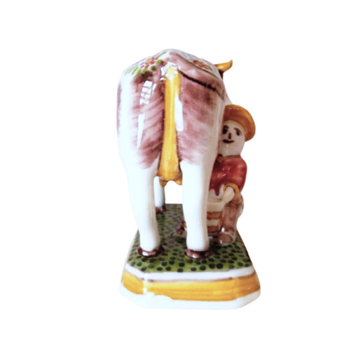 Delft Makkuer Large Hand Painted Porcelain Cow Bull c1960