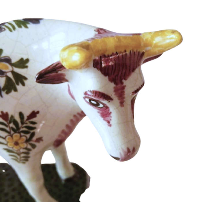 Delft Antique De Griekse A Polychrome Cow 1764