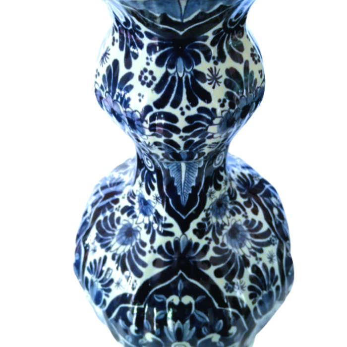 Antique Delft Blue Knobbelvass De Klaauw c.1700 Delft Blue Pottery Vase