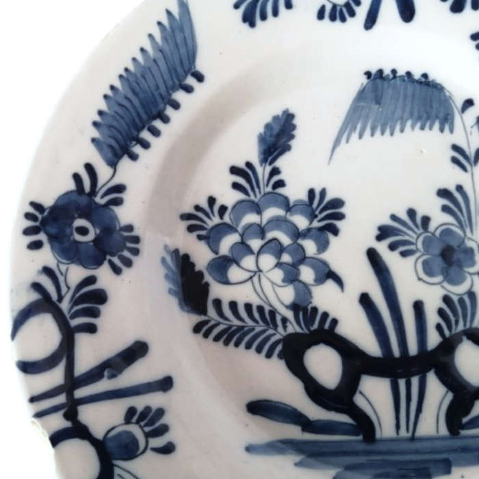 Delft Holland c18th Decorative Wall Plate Hand Painted