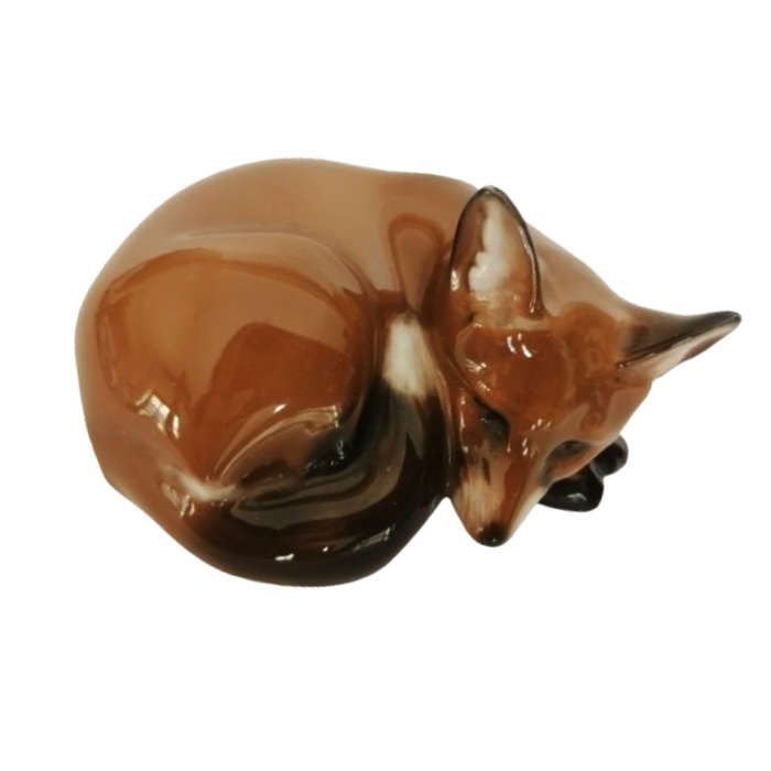 Rosenthal Curled Up Fox By A Sinko model Number 1542 Figurine