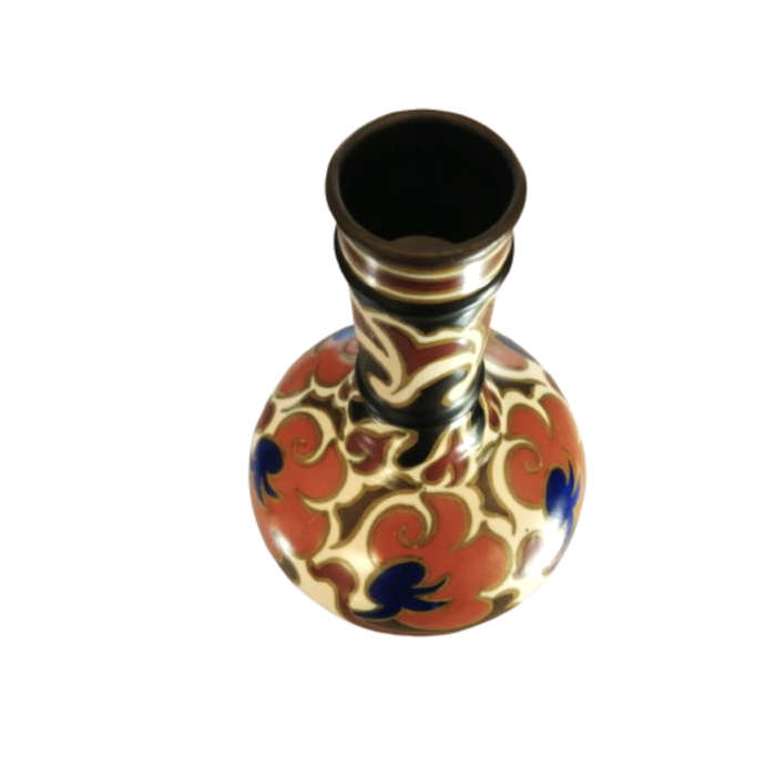 Gouda Holland Large Hand Painted Vase c.1927
