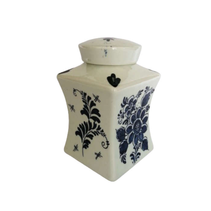 Blauw Delft Distel Tea Caddy No1700 Hand Painted