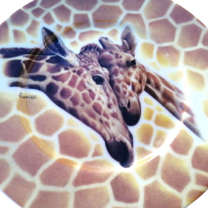 Limoges Wild Life Giraffe by Email de Limoges Wall Plate