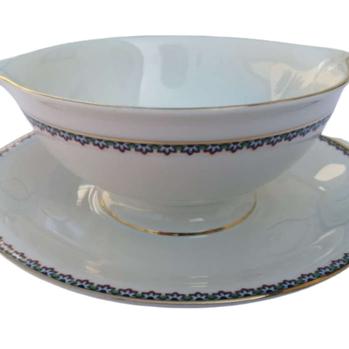 Rosenthal Aida Sauce Gravy Boat with Attached Under plate