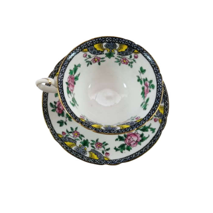 Shelley Fine Bone China Duo Hand Painted Raised Flower Decoration