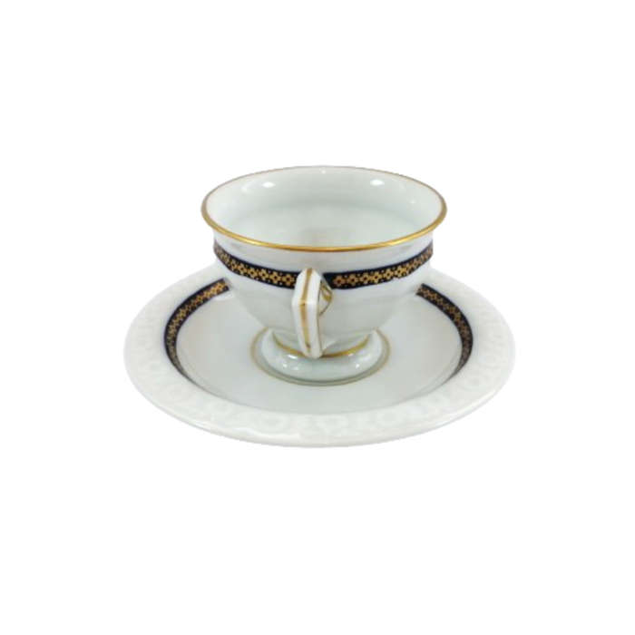 Rosenthal Bavaria Gold and Blue Cup and Saucer Duo