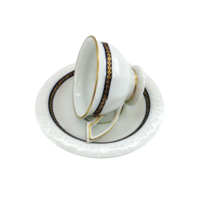 Rosenthal Bavaria Gold and Blue Cup and Saucer Duo