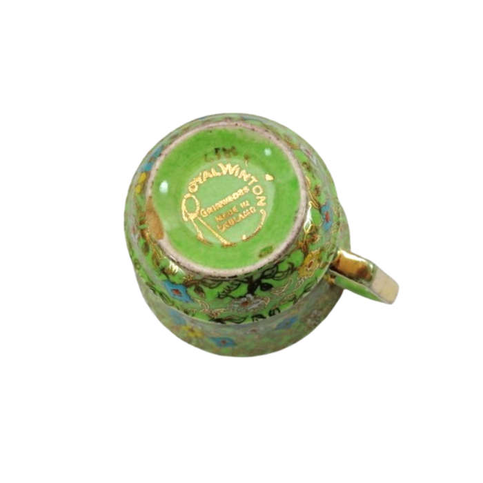 Royal Winton Grimwades Cloisonne Green Hand Enameled Trio
