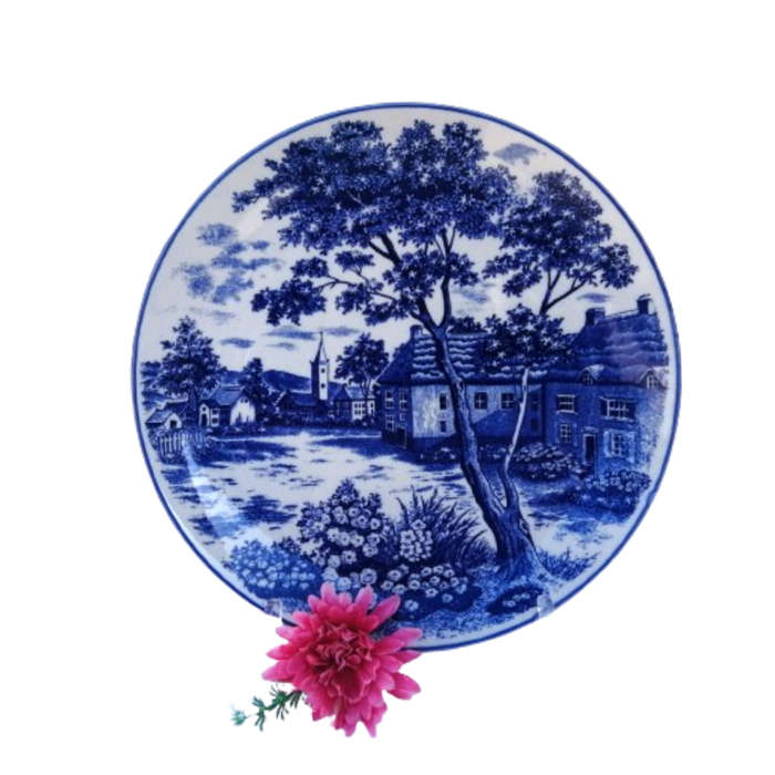 Holland Delft Decorative Large Charger Wall Plate Church