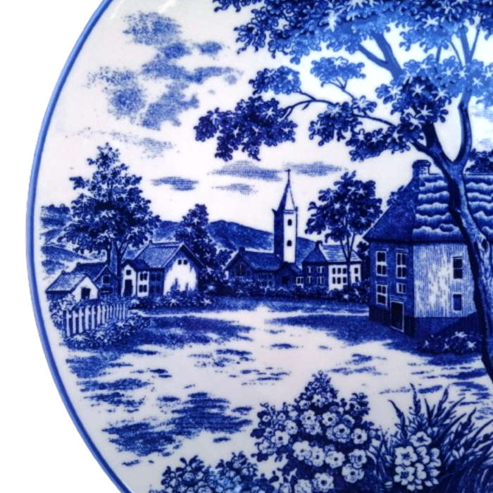 Holland Delft Decorative Large Charger Wall Plate Church