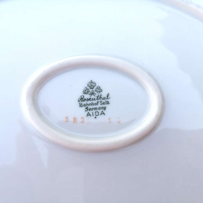 Rosenthal Aida elegant blue and gold trim Serving Platter