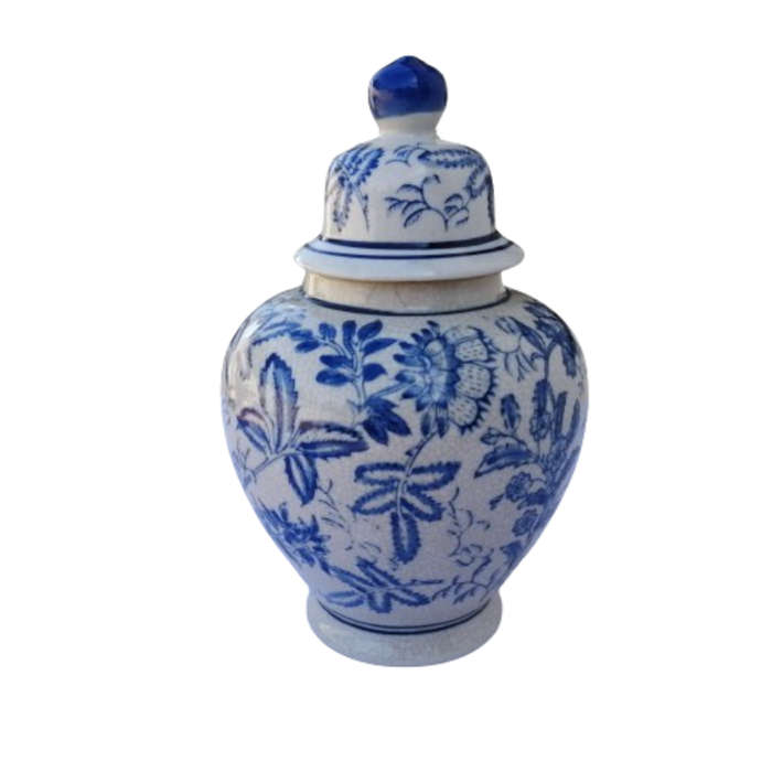 Delft Dutch earthenware Potiches Monochrome Pottery Lidded Pot