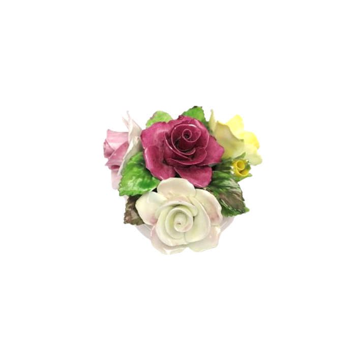 Adderley Bone China Floral Pink Vase of Flowers Roses