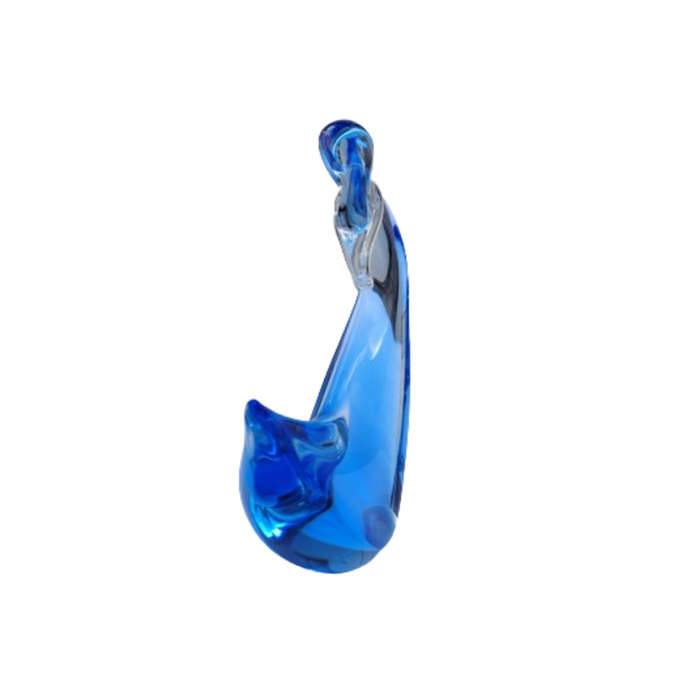 Murano Blue and Clear Duck Bird