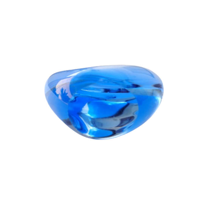 Murano Blue and Clear Duck Bird