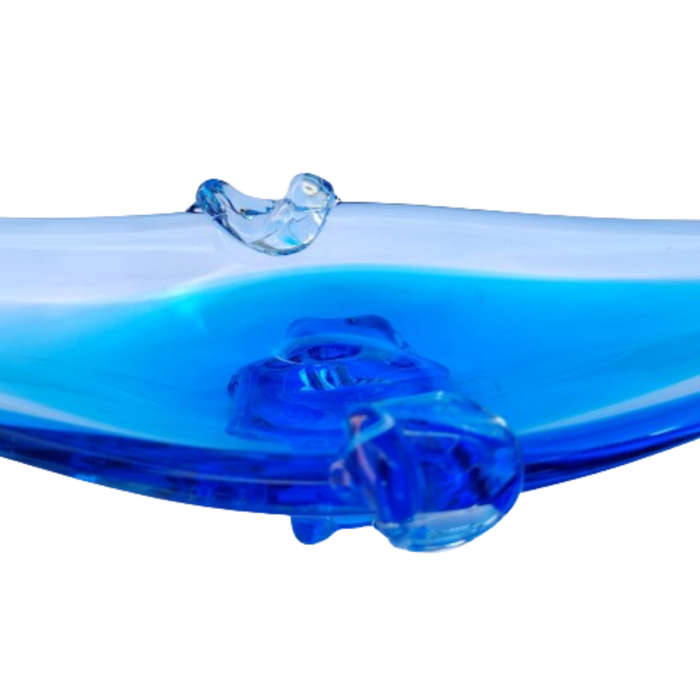 Large Blue Glass Gondola Boat