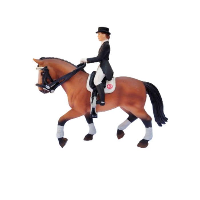 Schleich #40187 Rare  Hanoverian Mare Horse Dressage Riding Set