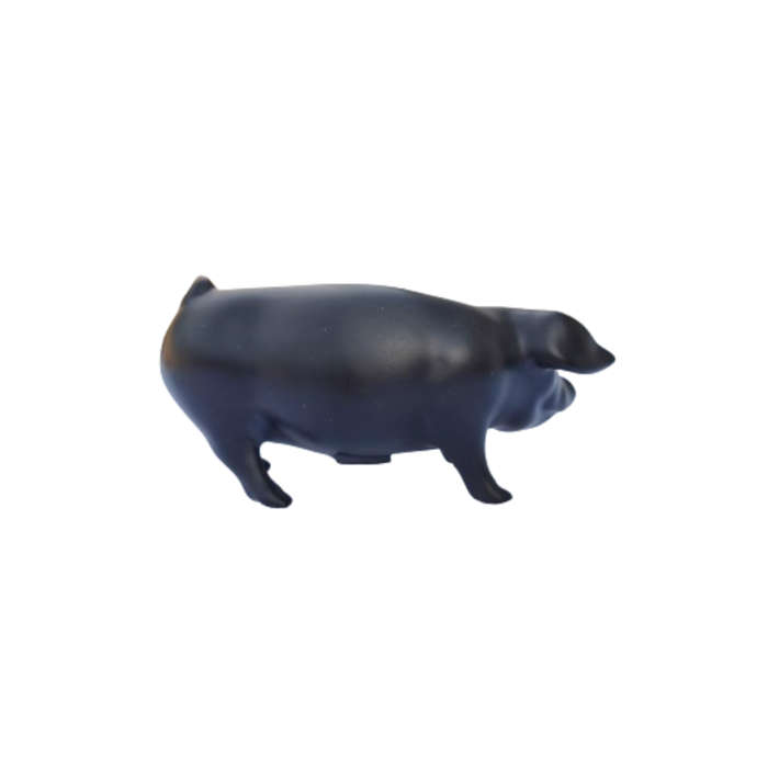 Vintage Royal Dux Bohemia Pig Figurine Mat Black